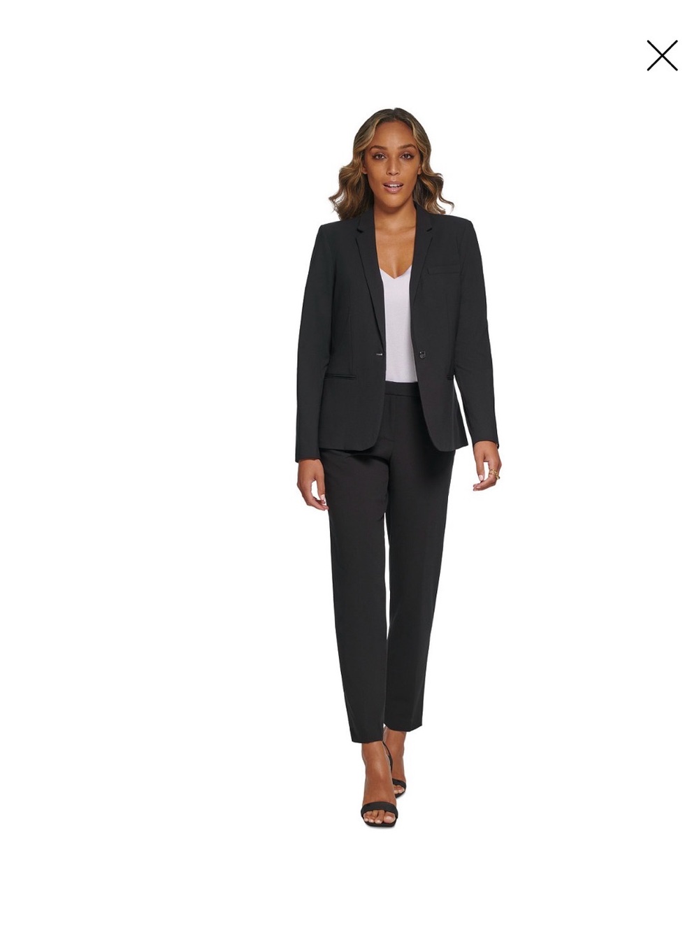 Calvin Klein Black Women's Tailored Suit Pants worn once Macys  for interview